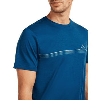 Koszulka z krótkim rękawem Icebreaker Merino 150 Tech Lite SS Tee Range Stripes Men ATLANTIS