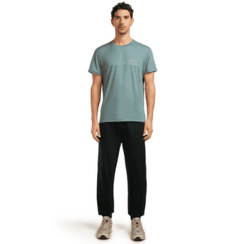 Koszulka z krótkim rękawem Icebreaker Merino Blend Core SS Tee Single Line Camp Men BLUE ASH