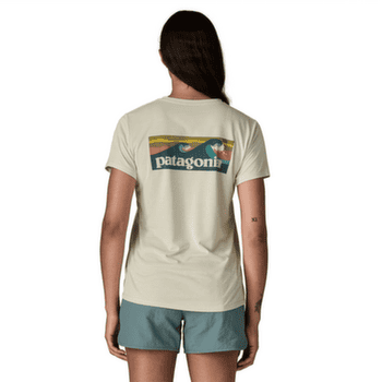 Koszulka z krótkim rękawem Patagonia Cap Cool Daily Shirt - Boardshort Logo Women Aquatic Blue - Light Aquatic Blue X-Dye
