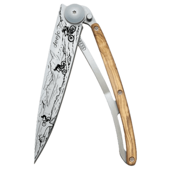 Nóż Deejo Tattoo olive wood Mountain Bike