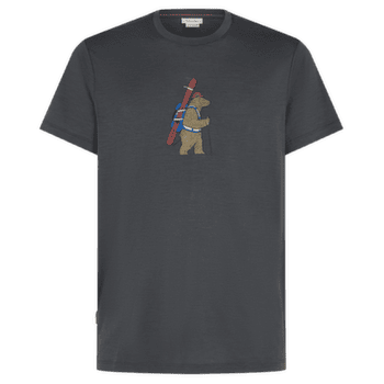 Koszulka z krótkim rękawem Icebreaker Merino 150 Tech Lite SS Tee Bear Tour Men OBSIDIAN