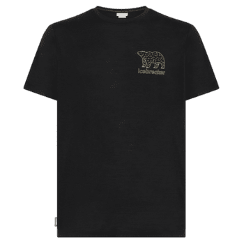 Koszulka z krótkim rękawem Icebreaker Merino 150 Tech Lite SS Tee Forest Footsteps Men BLACK