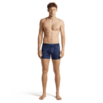Bokserki Icebreaker Merino 150 Anatomica Boxers Moss Bloom Men MIDNIGHT NAVY/AOP