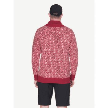Sweter Devold Svalbard Refined High Neck 207A HINDBERRY/OFFWHITE