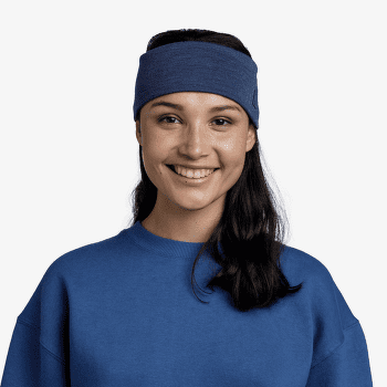 Opaska na głowę Buff MERINO WIDE HEADBAND SOLID SOLID NIGHT BLUE