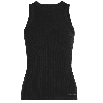 Tank top Icebreaker Merino Blend Rib Lotus Tank Women BLACK
