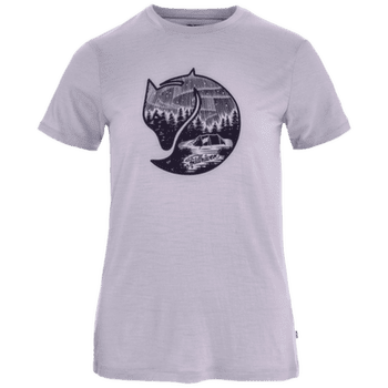 Koszulka z krótkim rękawem Fjällräven Abisko Wool Fox SS Women Lavender Mist- Dark Navy