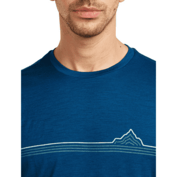 Koszulka z krótkim rękawem Icebreaker Merino 150 Tech Lite SS Tee Range Stripes Men ATLANTIS