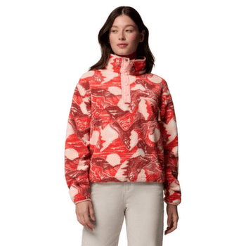 Bluza Columbia Helvetia™ II Printed Cropped Half Snap Women Poppy Red, Sunscape 606