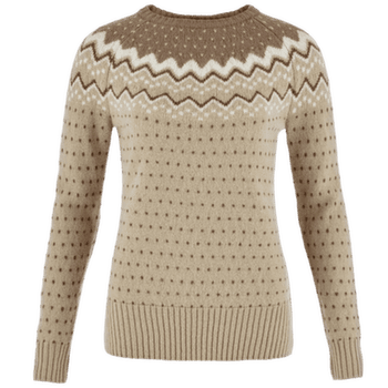 Sweter Fjällräven Övik Knit Sweater Women Fossil-Suede Brown