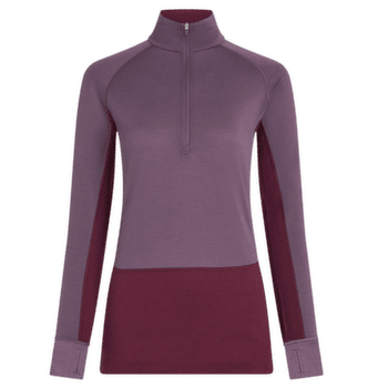 Koszulka z długim rękawem Icebreaker Merino 200 ZoneKnit™ LS Half Zip Women DK BERRY/GREY PLUM/CB