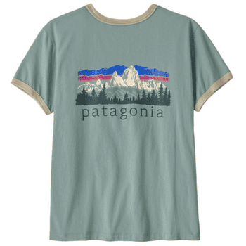 Koszulka z krótkim rękawem Patagonia FITZ ROY FOOTHILLS RINGER TEE Women Cover Green