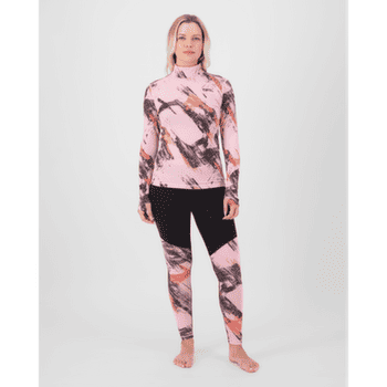 Koszulka z długim rękawem Mons Royale Cascade Merino Base Layer Mock Neck Long Sleeve Women Check