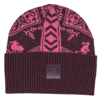 Czapki Kari Traa Saga Knit Beanie COCOA/COCOA POWDER