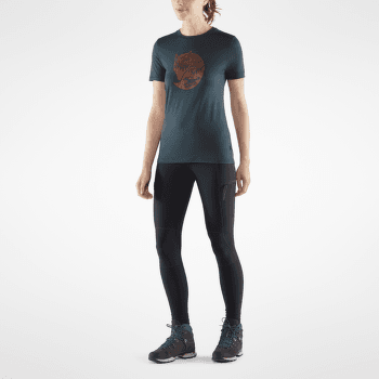 Koszulka z krótkim rękawem Fjällräven Abisko Wool Fox SS Women Lavender Mist- Dark Navy