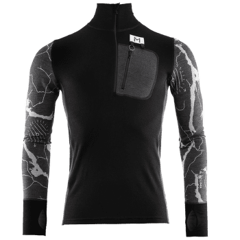 Pulower (zapięcie 3/4) Aclima Lars Monsen Femunden Polo Jet Black/Marengo/Femunden Dark