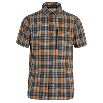 Koszulka z krótkim rękawem Fjällräven Abisko Hike Shirt SS Men Dark Navy-Buckwheat Brown