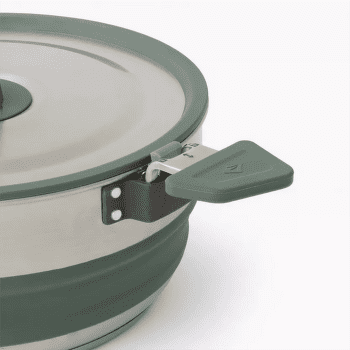 Garnek Sea to Summit Detour Stainless Steel Collapsible Pot - 3L Laurel Wreath Green