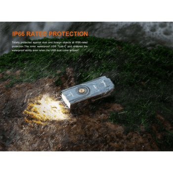 Latarka Fenix Rechargeable Flashlight E06R Grey