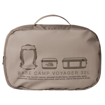 Torba The North Face BASE CAMP VOYAGER DUFFEL 32L GKQ GRANITE GREY/FROST GREY