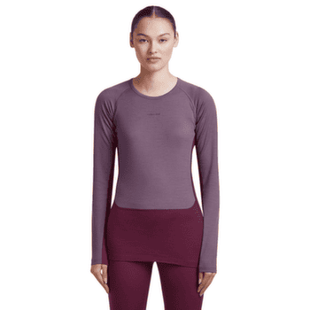 Koszulka z długim rękawem Icebreaker Merino 200 ZoneKnit™ LS Crewe Women DK BERRY/GREY PLUM/CB