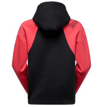 Bluza La Sportiva PODIUM HOODY BIG LOGO Women Black/Hibiscus