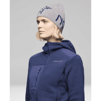 Czapki Norrona /29 mid merinoUll logo Beanie Grey Melange