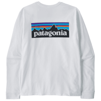 Koszulka z długim rękawem Patagonia Long-Sleeved P-6 Logo Responsibili-Tee Men Fiber White