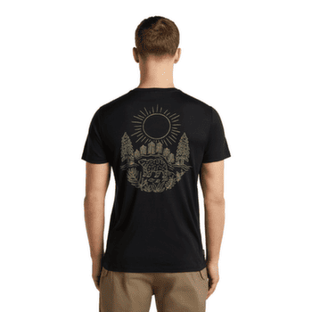 Koszulka z krótkim rękawem Icebreaker Merino 150 Tech Lite SS Tee Forest Footsteps Men BLACK