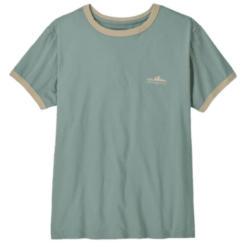 Koszulka z krótkim rękawem Patagonia FITZ ROY FOOTHILLS RINGER TEE Women Cover Green