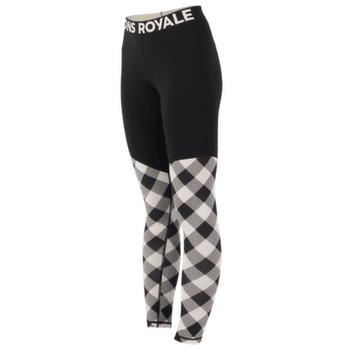 Legginsy Mons Royale Cascade Merino Base Layer Legging Women Check / Black