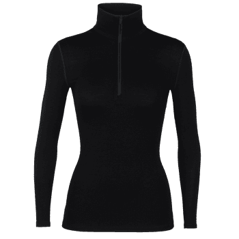 Koszulka z długim rękawem Icebreaker Tech LS Half Zip Women (104390) Black001