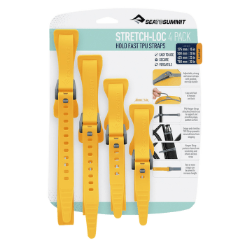 Pasek Sea to Summit Stretch-Loc Set - All Sizes 20mm 4 Pack Yellow (YW)