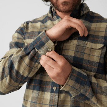Koszula z długim rękawem Fjällräven Singi Heavy Flannel Shirt Men Autumn Leaf-Dark Navy