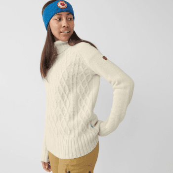 Sweter Fjällräven Övik Cable Knit Roller Neck Women Chalk White