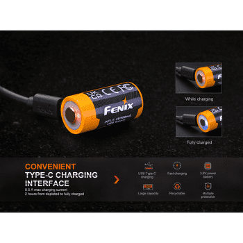 Baterie Fenix RCR123A 800 mAh USB-C Li-ion