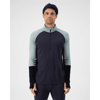 Koszulka z długim rękawem Mons Royale Olympus Merino Half Zip Men Dew / 9 Iron / Black