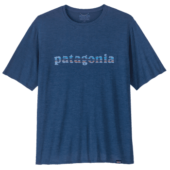 Koszulka z krótkim rękawem Patagonia Cap Cool Daily Graphic Shirt Men 73 Text Logo: Clement Blue X-Dye