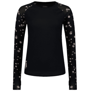 Koszulka z długim rękawem Mons Royale Bella Merino Air-Con LS Women Black Daisy