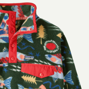 Bluza Patagonia Lightweight Synch Snap-T Pullover Kids Diamond Stripe: Uplift Blue