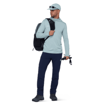 Koszulka z długim rękawem Mammut SELUN FL SUN HOODY MEN nebla