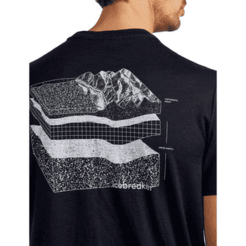 Koszulka z krótkim rękawem Icebreaker Merino 150 Tech Lite SS Tee Evolving Layers Men Midnight Navy