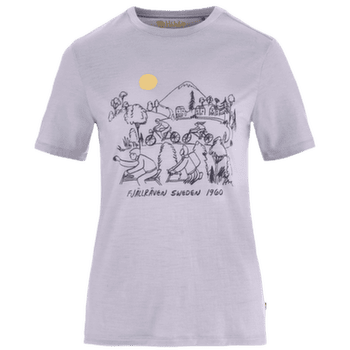 Koszulka z krótkim rękawem Fjällräven HOJA LUGNT WOOL T-SHIRT WOMEN Lavender Mist