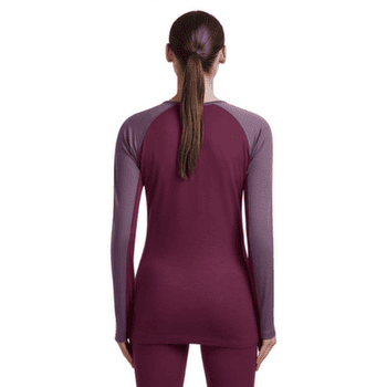Koszulka z długim rękawem Icebreaker Merino 200 ZoneKnit™ LS Crewe Women DK BERRY/GREY PLUM/CB