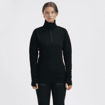 Pulower Aclima FleeceWool V2 Polo zip Women Jet Black