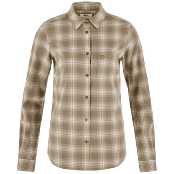 Koszula z długim rękawem Fjällräven Övik Flannel Shirt Women Chalk White-Suede Brown