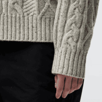Sweter Fjällräven Övik Cable Knit Women Black