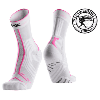 Skarpety X-Bionic X-SOCKS® TRAILRUN TERRASKIN EXPERT CREW X WHITE/FLUO PINK