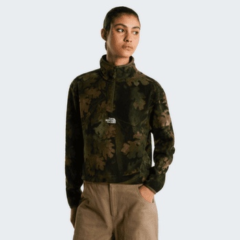 Kurtka The North Face NOVELTY LOGO GLACIER 1/4 ZIP - PRINT WOMEN T2Z WOODLAND GREEN YOSEMITE OAK PRINT
