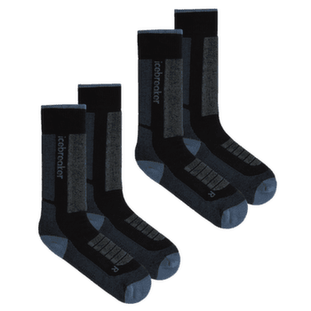 Podkolanówki Icebreaker Merino Blend Ski+ Medium OTC 2 Pack Women BLACK/DAWN/GRAPHITE